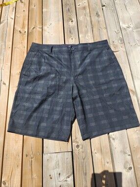 Hang Ten Shorts Men's Quick Dry Drawstring Pullon Shorts Size 36 Checkered